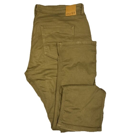DUER N2X Relaxed Taper Performance Pants Men’s 40x32 Tan Stretch - Picture 1 of 9